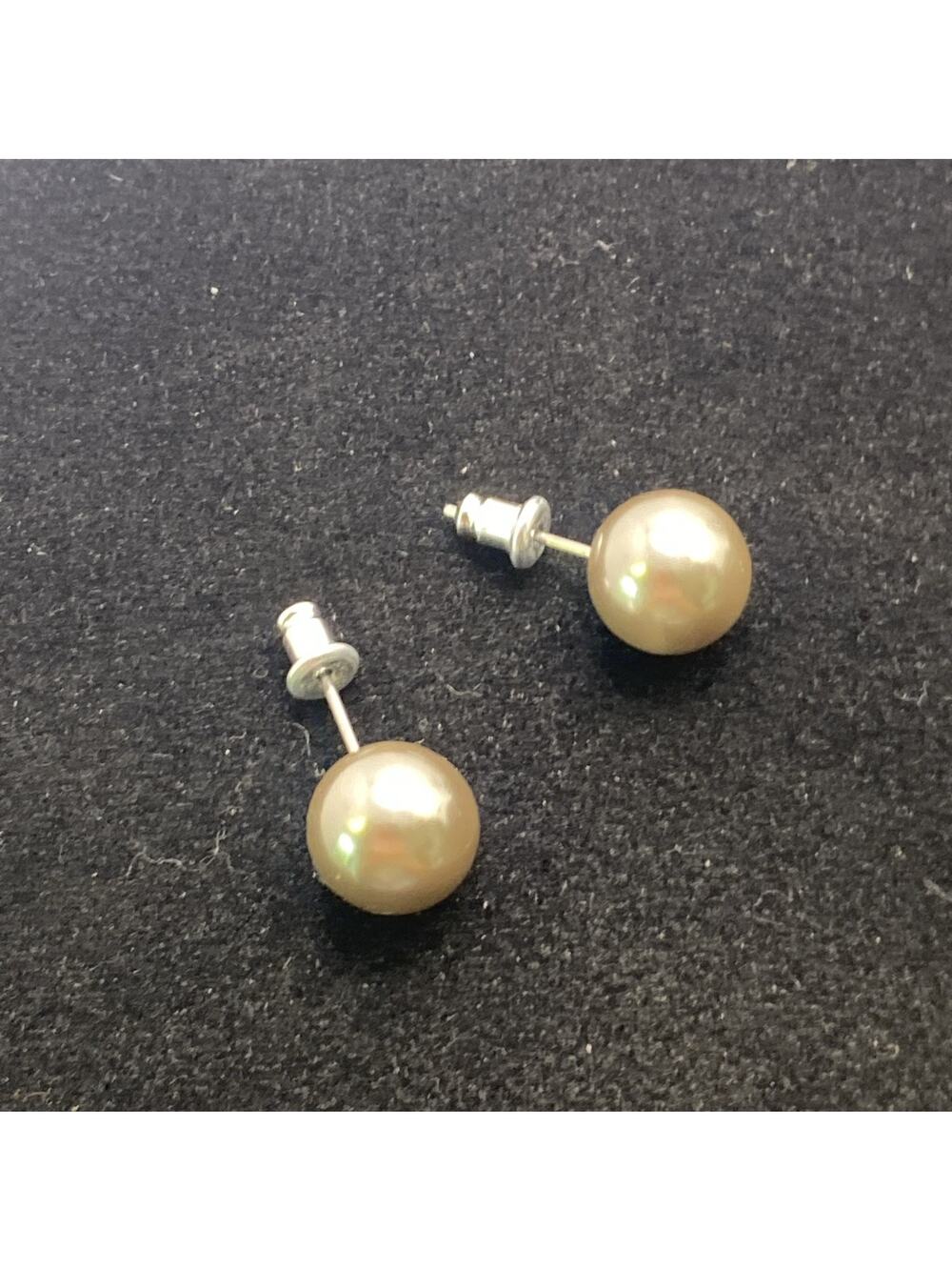 Womens Silver Ball Earrings Stud